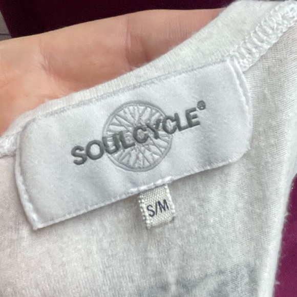 Soulcycle size s/m tank top ROTX river oaks Tx white with black letters - Picture 4 of 5
